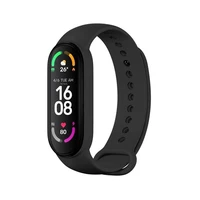 Silikoninis dirželis XIAOMI Mi Band 5 / 6 / 7 juodas (01)