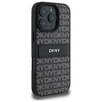 DKNY tekstūrinio rašto dryžuotas dėklas telefonui iPhone 16 Pro Max - juodas