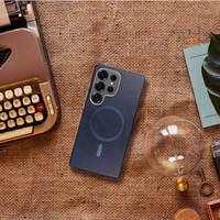 GENTLEMAN MAG COVER Dėklas telefonui, suderinamas su MagSafe, skirtas SAMSUNG A56 tamsiai mėlynas