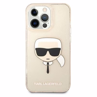 Karl Lagerfeld Glitter Karl's Head Case iPhone 13 Pro / iPhone 13 - auksinis
