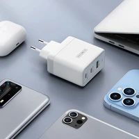 Įkroviklis DUZZONA T1 65W 2xUSB-C/USB-A baltas