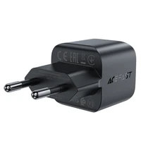 Acefast A77 Mini PD 30W GaN USB-C sieninis įkroviklis - juodas