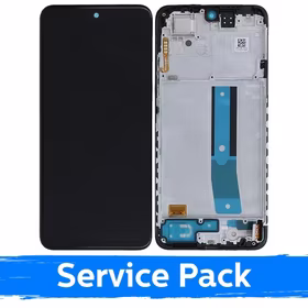 Ekranas skirtas Xiaomi Redmi Note 11 / Poco M4 Pro 4G juodas su rėmeliu (Service Pack)