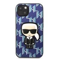 Karl Lagerfeld KLHCP13SPMNIKBL iPhone 13 mini 5.4" kietas dėklas mėlynas/mėlynas Monograma Ikonik Pleistras