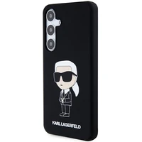 Karl Lagerfeld silikoninis Ikonik dėklas telefonui Samsung Galaxy S24 - juodas
