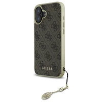 Guess 4G Charms Kolekcijos dėklas iPhone 16 Plus - rudas