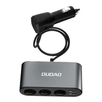 Dudao automobilinis įkroviklis 2x USB / 3x cigarečių lizdo skirstytuvas - juodas (R1Pro black)