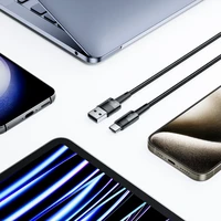 "Tech-Protect UltraBoost" USB-C / USB-A kabelis 66W 6A 0,5 m - pilkas