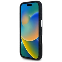 Guess Džinsinis trikampio logotipas MagSafe dėklas iPhone 16 - juodas