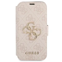 Guess GUBKP13X4GMGPI iPhone 13 Pro Max 6.7" dėklas rožinis 4G Big Metal Logo