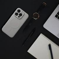 Silikoninis MAG COVER dėklas su MagSafe SAMSUNG S25 Ultra pilkos titano spalvos