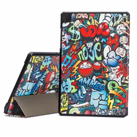Dėklas Reach Smart Leather Samsung X200/X205 Tab A8 10.5 2021 graffiti