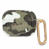 Guess GUAPUCAMA AirPods Pro dėklas žalias/chaki Camo kolekcija