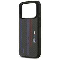 Dėklas telefonui BMW M Kevlar Lines & Logo MagSafe Case for iPhone 17 Pro - juodas