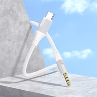 Audio kabelis Borofone BL19 USB-C to 3,5mm baltas