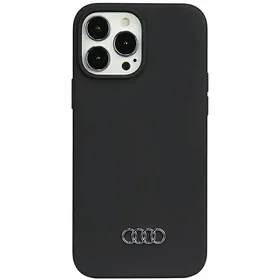 Audi silikoninis dėklas telefonui iPhone 13 Pro Max 6.7" juodas/juodas kietas dėklas AU-LSRIP13PM-Q3/D1-BK