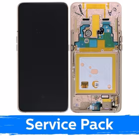 Ekranas skirtas Samsung A805 2019 A80 auksinis su rėmeliu (Service Pack)