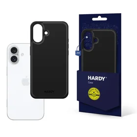 3mk Hardy Apple Silky Leather Magnetinis dėklas telefonui Apple iPhone 16 - juodas