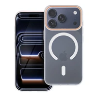Case GO ORANGE compatible with MagSafe for IPHONE 17 Pro transparent