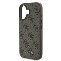 Guess 4G Classic dėklas telefonui iPhone 16 - rudas