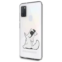 Karl Lagerfeld Choupette Fun dėklas Samsung Galaxy M21 - Skaidrus