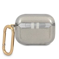 Guess GUAPUCG4GK AirPods Pro dėklas juodas/juodas Glitter kolekcija