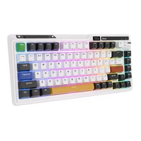 Royal Kludge KZZI K75 pro RGB belaidė mechaninė klaviatūra, Eternity jungiklis (juoda ir balta) (QWERTY)