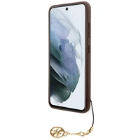 Guess 4G Charms Collection dėklas telefonui Samsung Galaxy A35 - rudas