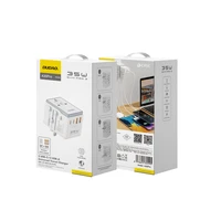 Dudao A35Pro 35W EU / UK / AUS / US / JP kelioninis adapteris 3x USB-C 2x USB-A - baltas