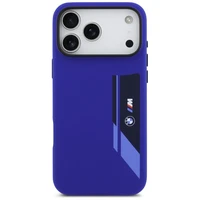 BMW M Silicon Vertical Logo MagSafe deklas iPhone 17 Pro Max - tamsiai melynas