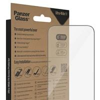 PanzerGlass Ultra-Wide Fit antibakterinis grūdintas stiklas su pozicionieriumi iPhone 14 Pro telefonui
