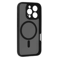 Pilnai matinis Mag dėklas telefonui Iphone 16 juodas