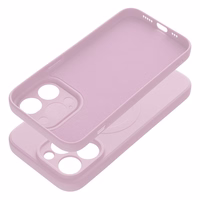 Dėklas Silicone Mag Cover (MagSafe) skirtas iPhone 14 Pro rožinis