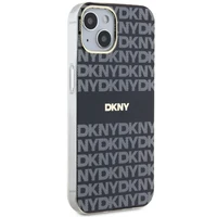 DKNY IML Mono ir juostelės Magnetinis dėklas iPhone 15 Plus / 14 Plus - juoda