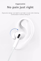 JELLICO laidinės ausinės EP3A Lightning su mikrofonu 1.2M Baltas