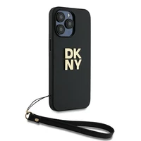 DKNY Dėklas telefonui su dirželiu ir logotipu iPhone 14 Pro Max - juodas