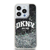 DKNY Liquid Glitter Big Logo dėklas iPhone 14 Pro - juodas