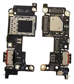 Lanksčioji jungtis Xiaomi 12T su įkrovimo kontaktu ir mikrofonu, SIM kortelės kontaktu originali (service pack)