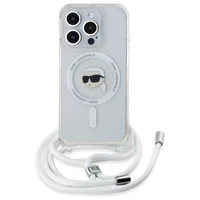 Karl Lagerfeld Crossbody IML Karl Head Magnetinis dėklas telefonui iPhone 16 Pro Max - skaidrus