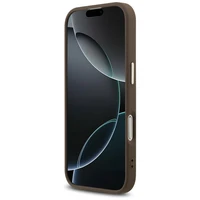 Guess 4G Big 4G Classic Logo dėklas telefonui, skirtas iPhone 17 – rudos ir auksinės spalvos