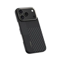 Benks Montage magnetinis Armor Air Kevlar dėklas su metaliniu rėmeliu 600D+1500D (MB69) Iphone 17 Pro telefonui juodas