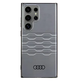 Audi IML Geometrinio rašto dėklas telefonui S24 Ultra S928 juodas/juodas kietas dėklas AU-IMLS24U-A6/D3-BK