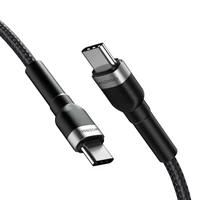 Wozinsky WNBCC1 USB-C / USB-C PD 65W kabelis 1m - juodas