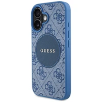 Guess 4G Circle Classic Logo Magnetinis dėklas telefonui iPhone 16 - mėlynas