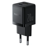 Baseus Palm 20W USB-C USB-A sieninis įkroviklis - juodas