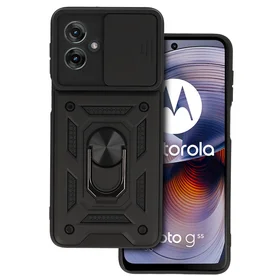 Slide Camera Armor dėklas telefonui Motorola Moto G55 5G juodas
