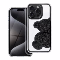 TEDDY BEAR dėklas telefonui IPHONE 16 Pro Max juodas