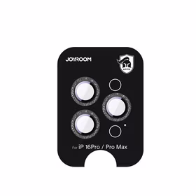 Joyroom JR-MSF0303 Apsauginis stiklas iPhone 16 Pro/16 Pro Max objektyvams - juoda