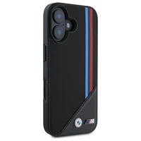 BMW M Meshed Tricolor Stripes MagSafe dėklas iPhone 16 - juodas