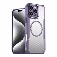 Leading Series Magnetinis silikoninis dėklas telefonui iPhone 16 Pro Max - violetinė